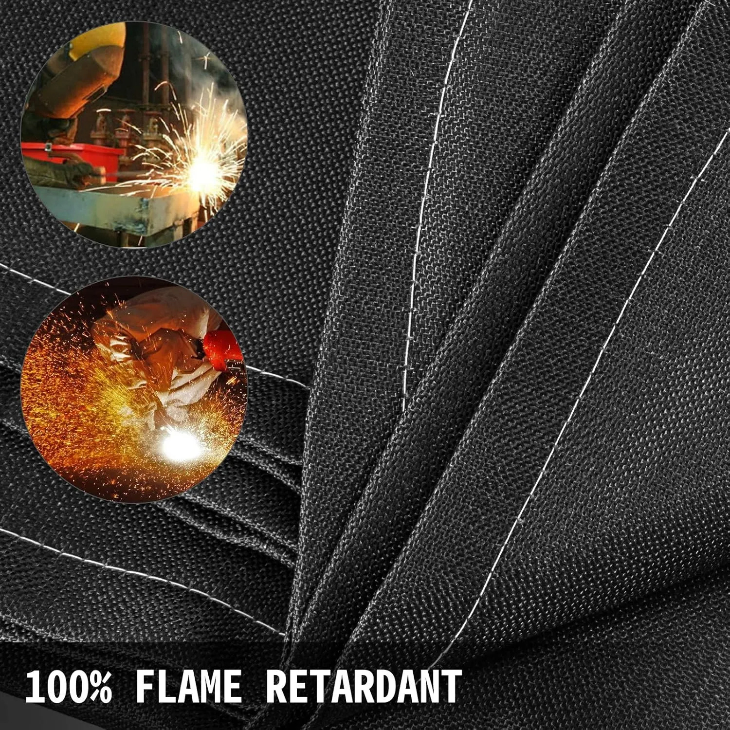 Mophorn 10 x 10 Ft Welding Blanket Black Fiberglass Blanket Portable Fiberglass Fire Retardant Blanket Welding Mat Welding Fireproof Thermal Resistant Insulation with Carry Bag