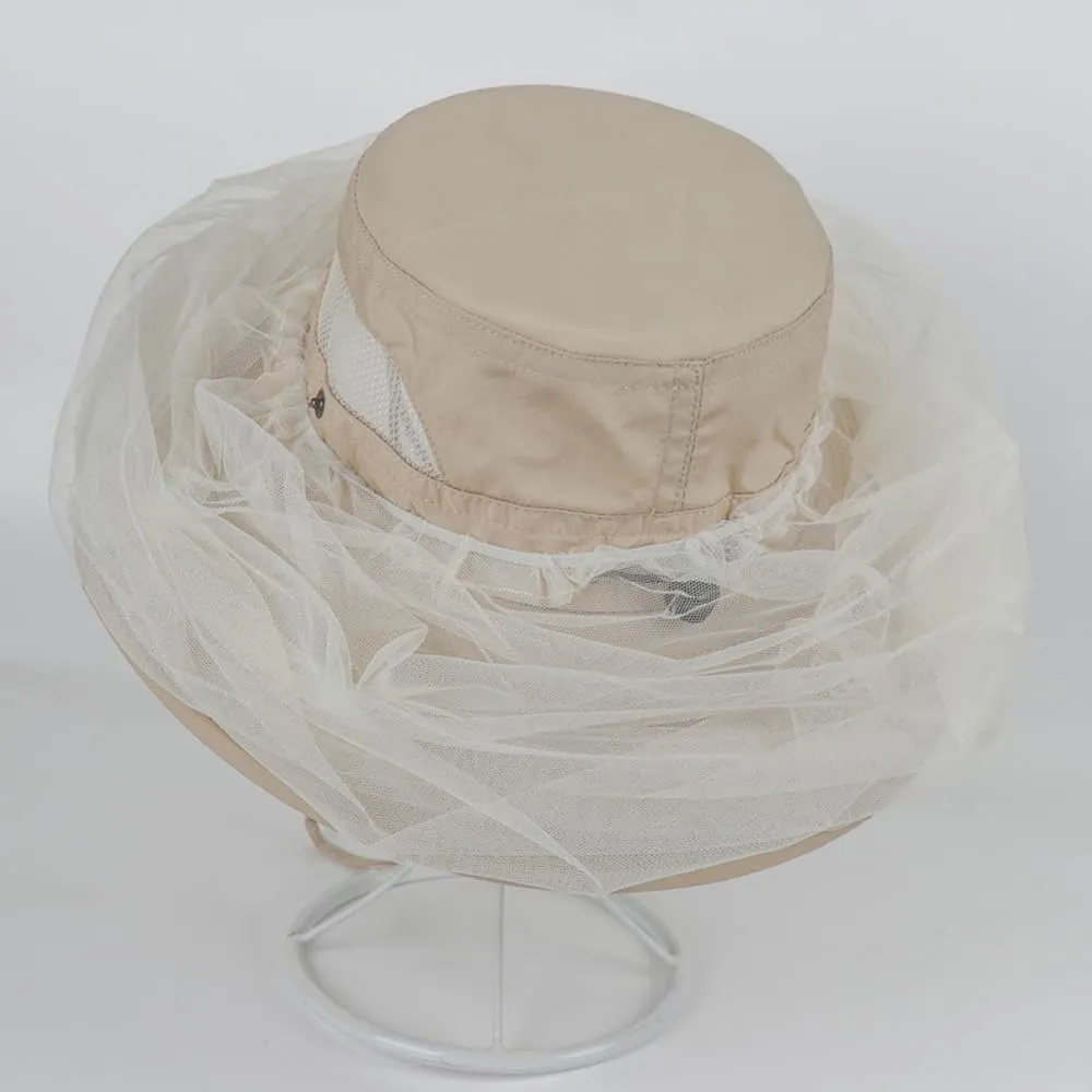 Mosquito Net Hat - Safari Sun Visor Hat with Removable Bug Net for Outdoor Men and Women