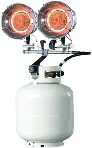 Mr. Heater F242655 MH30TS Double Tank Top Outdoor Heater, 8000 to 30000 BTU Per Hour, Chrome