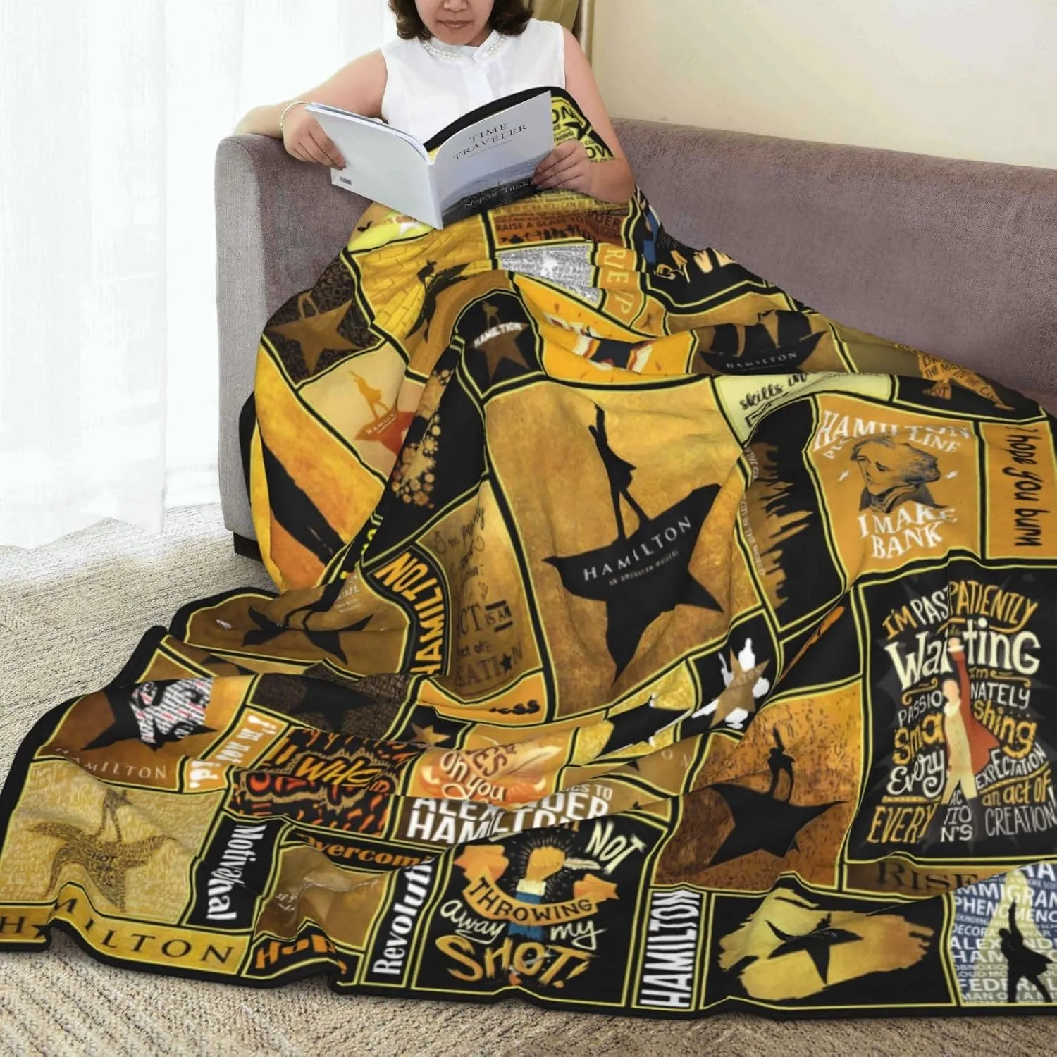 Musical Blanket Musical Throw Blanket Warm Ultra Soft Flannel Blanket Living Room Bedroom Sofa Decoration 50"X40"