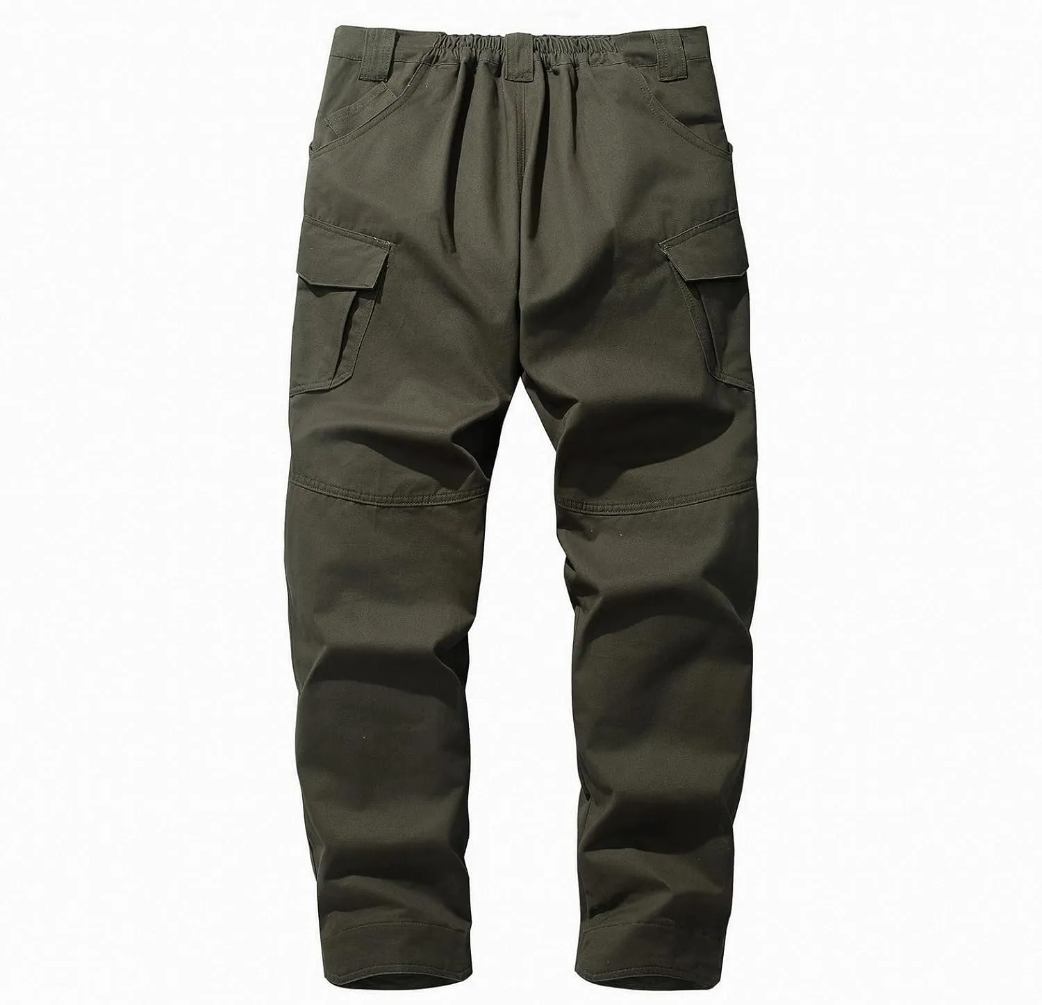 Mylldey Men's Hiking Pants Relaxed Fit Cotton Mens Work Pants Elastic Waist Cargo Mens Tactical Outdoor Pants
