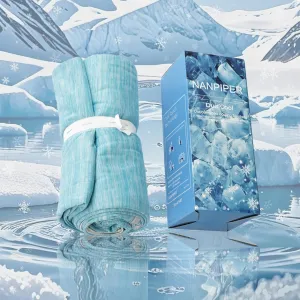 NANPIPER Cooling Blanket Queen Size for Hot Sleepers,Double Sided Cold Lightweight Summer Bed Blanket, Air Blue 90"x90"