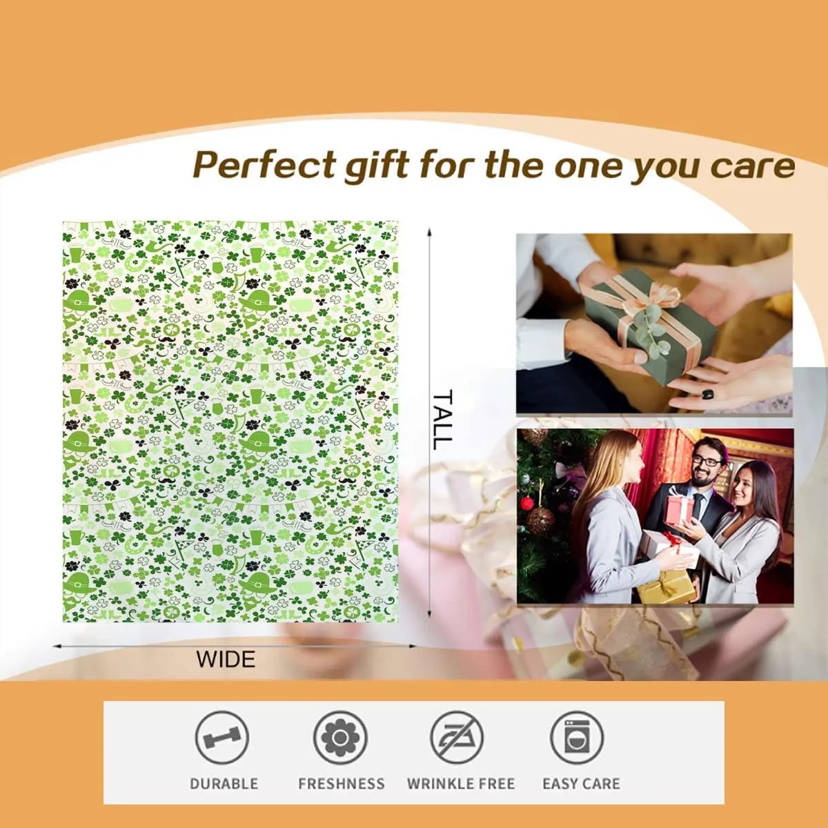Nature Fleece Throw Blanket - Cozy Plush Blanket for Bed, Sofa, Travel, Camping - All Seasons Green Grass Background Image Green White 66x90 Inches
