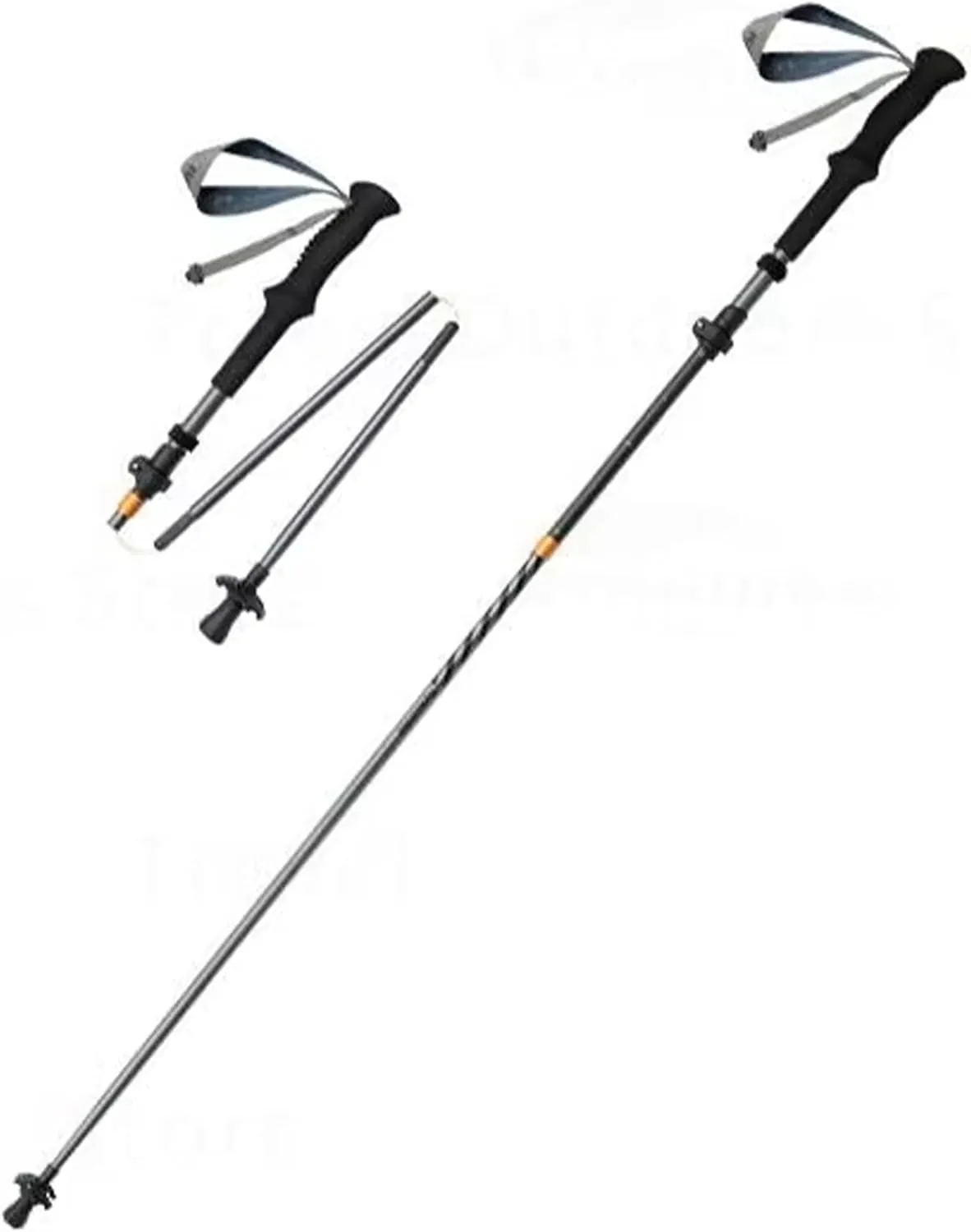 Naturehike UL 3K Carbon Fiber Trekking Pole-7075 Aluminum Adjustable Collapsible 3 Section Ultralight Hiking Stick with EVA Foam Grips, Women Men Walking Pole for Backpacking Trekking Hiking