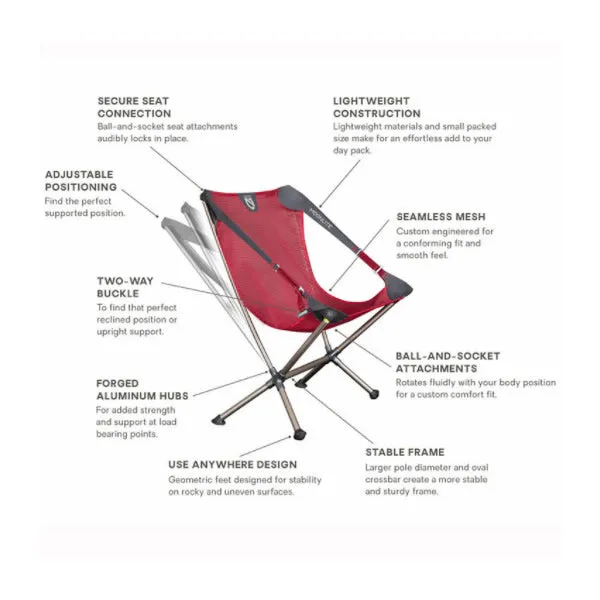 Nemo Moonlite Reclining Ultralight Compact Camping Chair