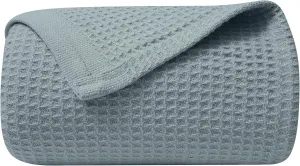 NesteriaHome 100% Cotton Blanket Waffle Weave Mint 405 GSM 90x108 Inches Soft Thermal Blanket King Size Lightweight, Breathable & Durable Summer Throw Blanket for Bed, Couches and Living Room