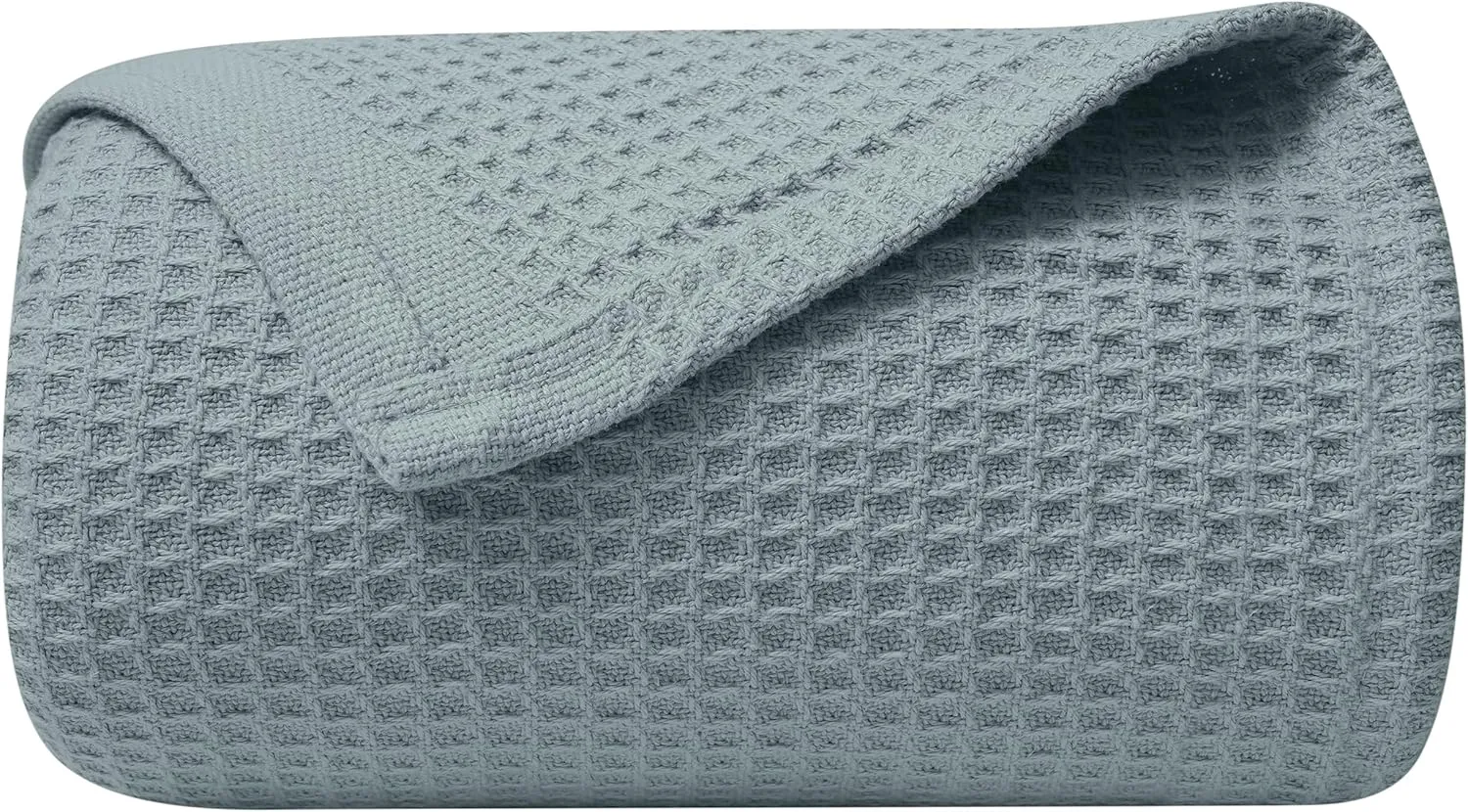 NesteriaHome 100% Cotton Blanket Waffle Weave Mint 405 GSM 90x108 Inches Soft Thermal Blanket King Size Lightweight, Breathable & Durable Summer Throw Blanket for Bed, Couches and Living Room