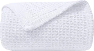 NesteriaHome 100% Cotton Blanket Waffle Weave White 405 GSM 90x108 Inches Soft Thermal Blanket King Size Lightweight, Breathable & Durable Summer Throw Blanket for Bed, Couches and Living Room