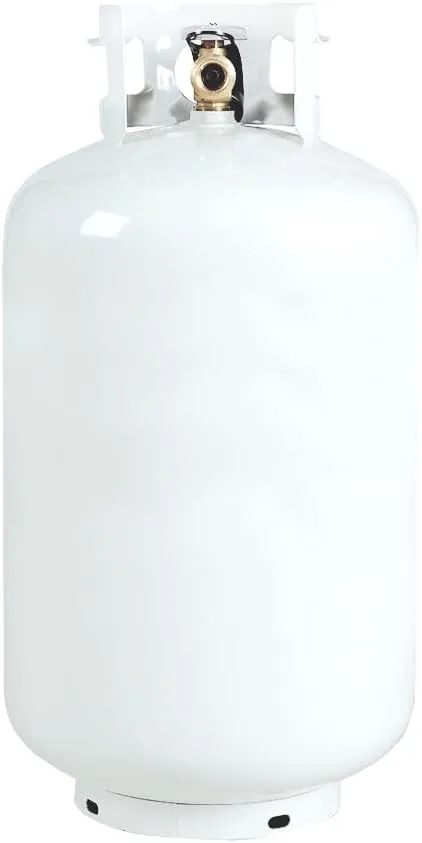 New 30 lb. Steel Propane/LP Cylinder with OPD Valve White 30LBLPG