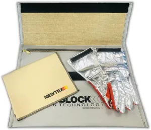 Newtex Fire Containment Bag - Lithium Ion Battery Thermal Runaway Safety Kit for Aircraft, Fire Resistant, Flame Retardant, Meets FAA Standards (18'' W x 16" H)