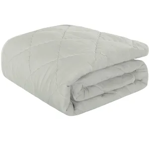 NTBAY Down Alternative Oversized Toddler Comforter, Super Soft and Warm Solid Color Baby Crib Quilted Blanket, 43x60 inches, Light Grey