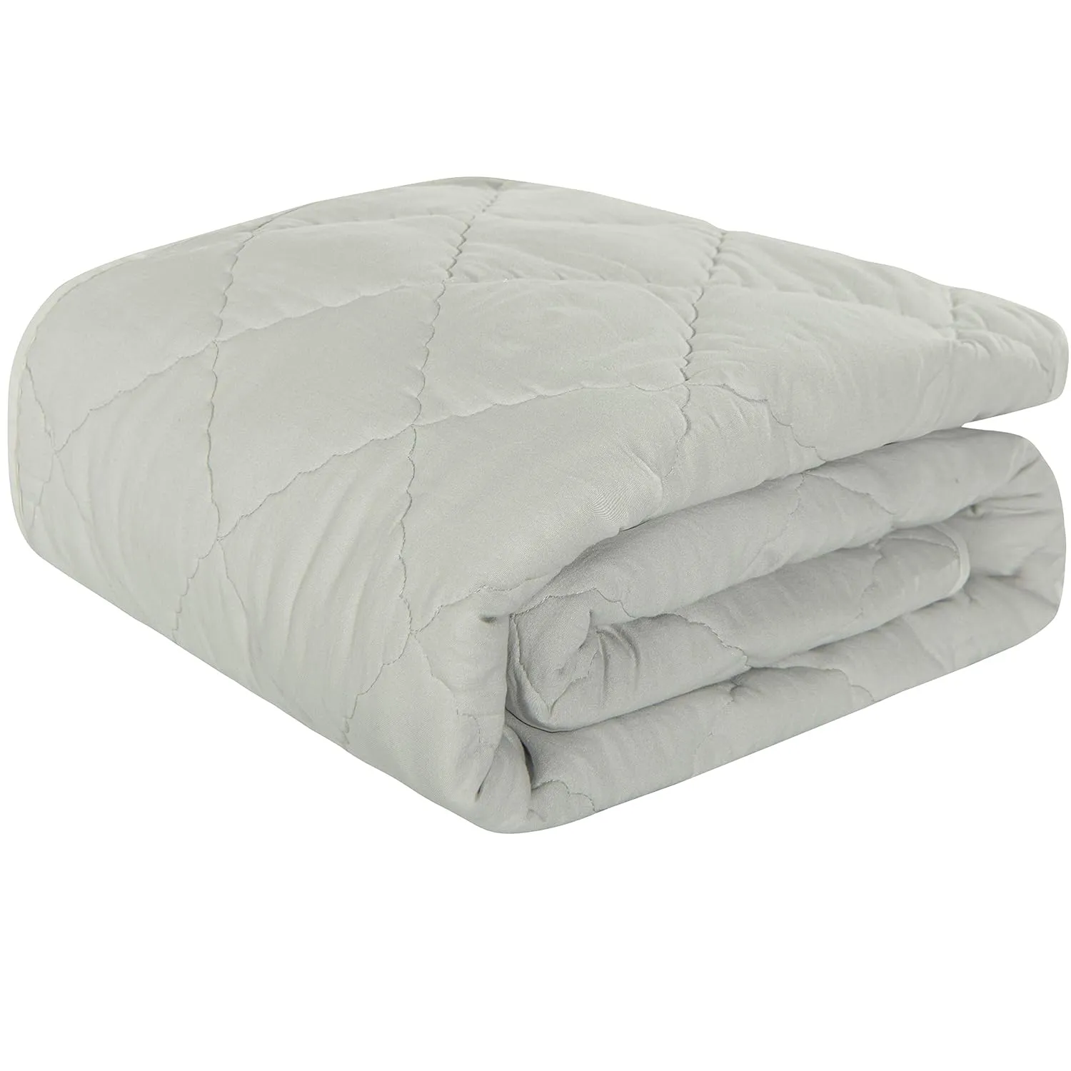 NTBAY Down Alternative Oversized Toddler Comforter, Super Soft and Warm Solid Color Baby Crib Quilted Blanket, 43x60 inches, Light Grey