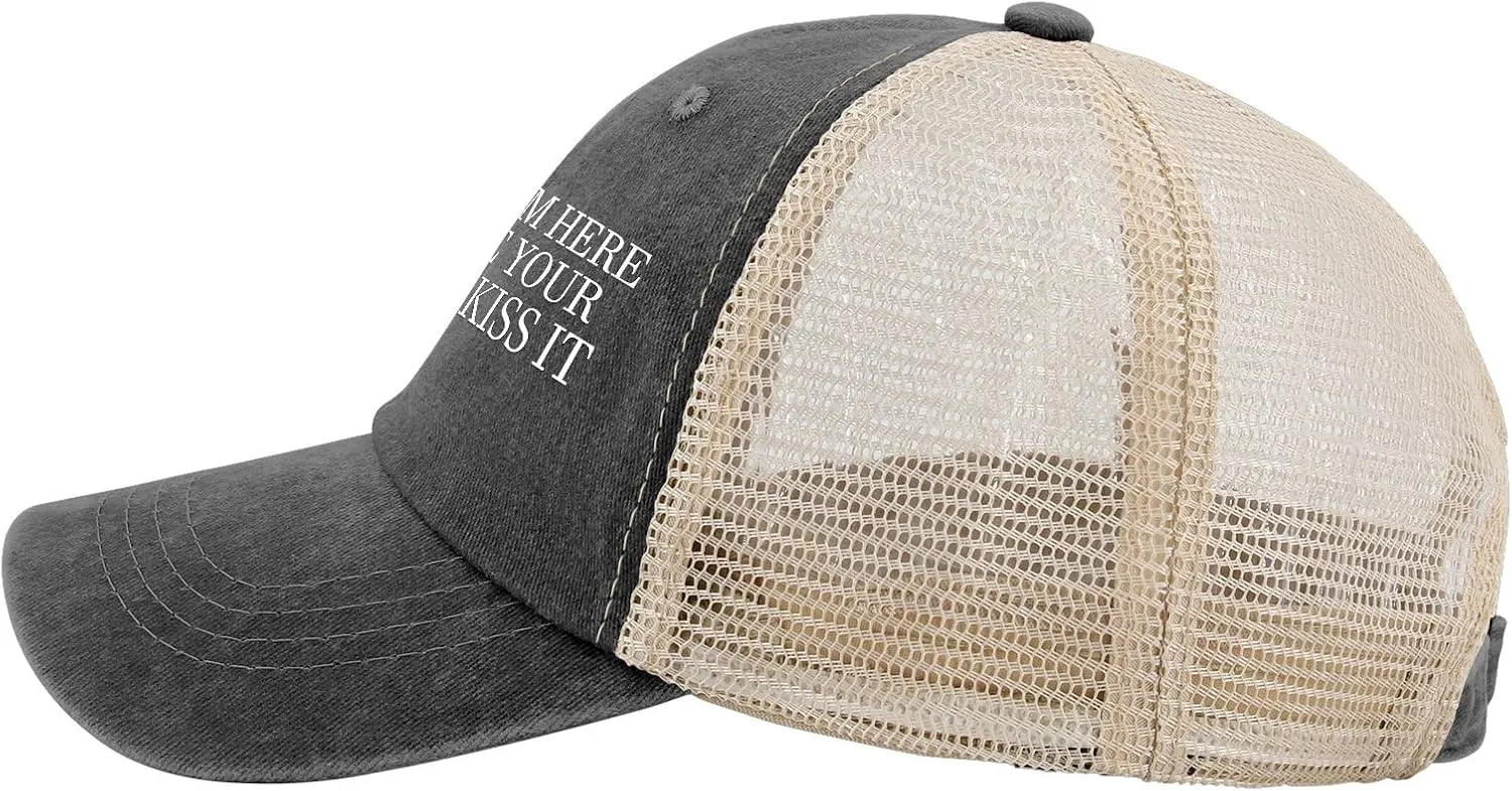 Nurse I'm Here to Save Your Ass Not Kiss It Trucker Hat Women Funny Mesh Cap for Summer
