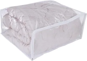 NUYKOUY Clear Vinyl Storage Bags with Zipper 24x20x11 Inch, Clothes Bag Organizer, Space Saver PVC Comforter Clear Storage Bags for Blanket, King Size Pillows Storage,Linen Storage (3 Pack) (3 Pack)