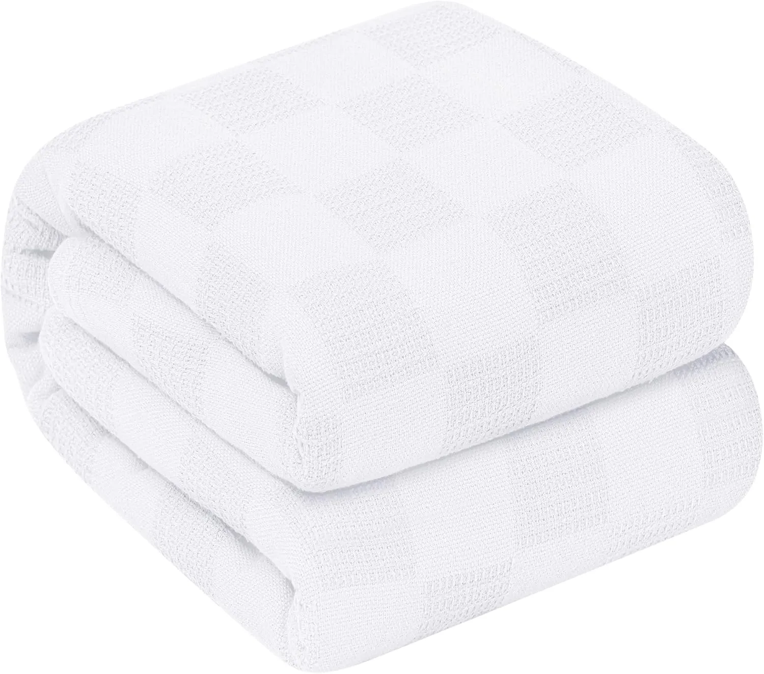 Oakias 100% Cotton Blanket – Queen Size White, 90 x 90 Inches – 350 GSM Soft, Lightweight & Breathable Thermal Blanket – Durable All-Season Comfort for Bed & Couch