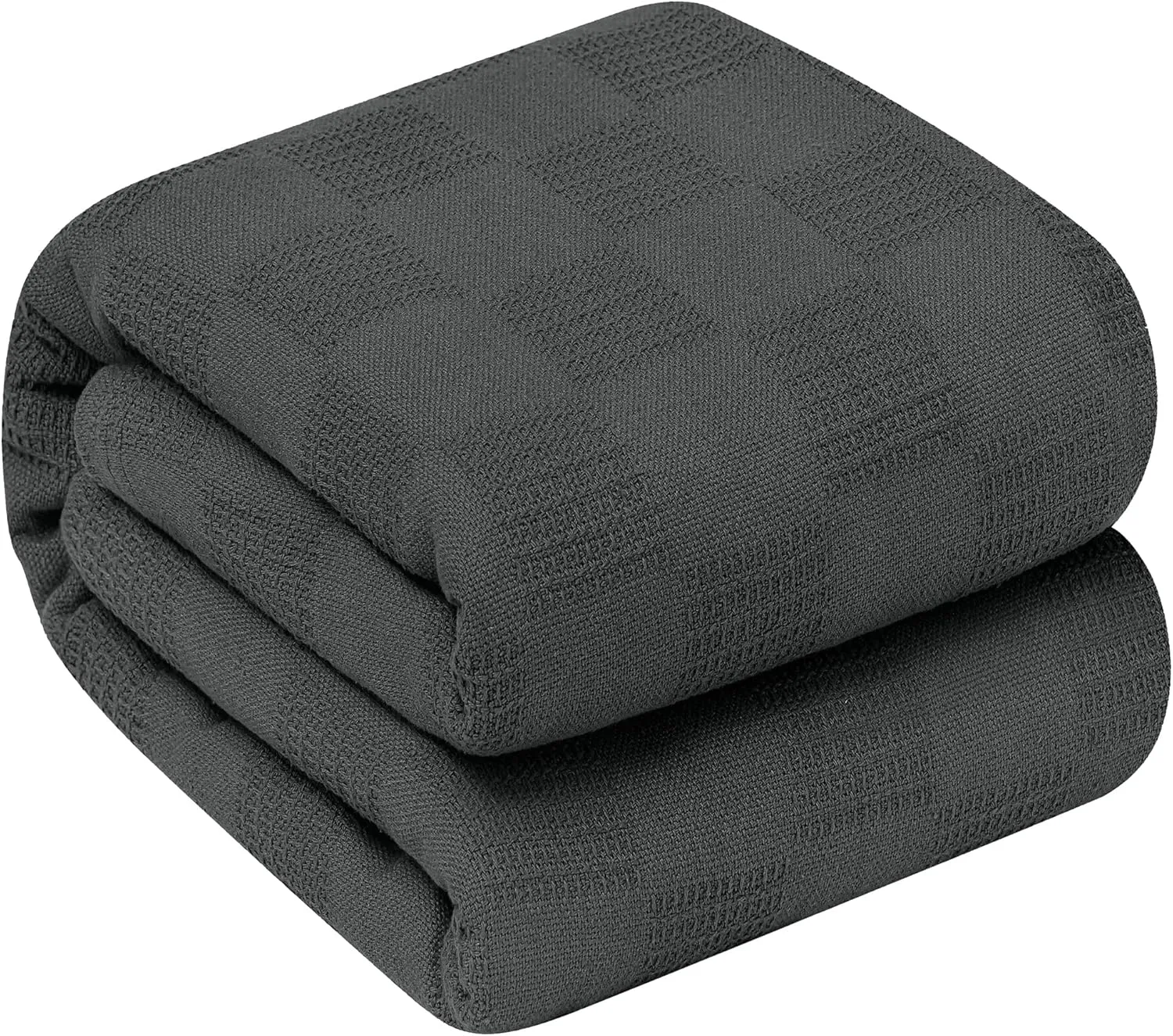 Oakias 100% Cotton Twin Grey Blanket - 350 GSM, 90 x 72 Inches, Soft Thermal, Lightweight, Breathable & Durable Summer Blanket for Bed, Couches & Living Room