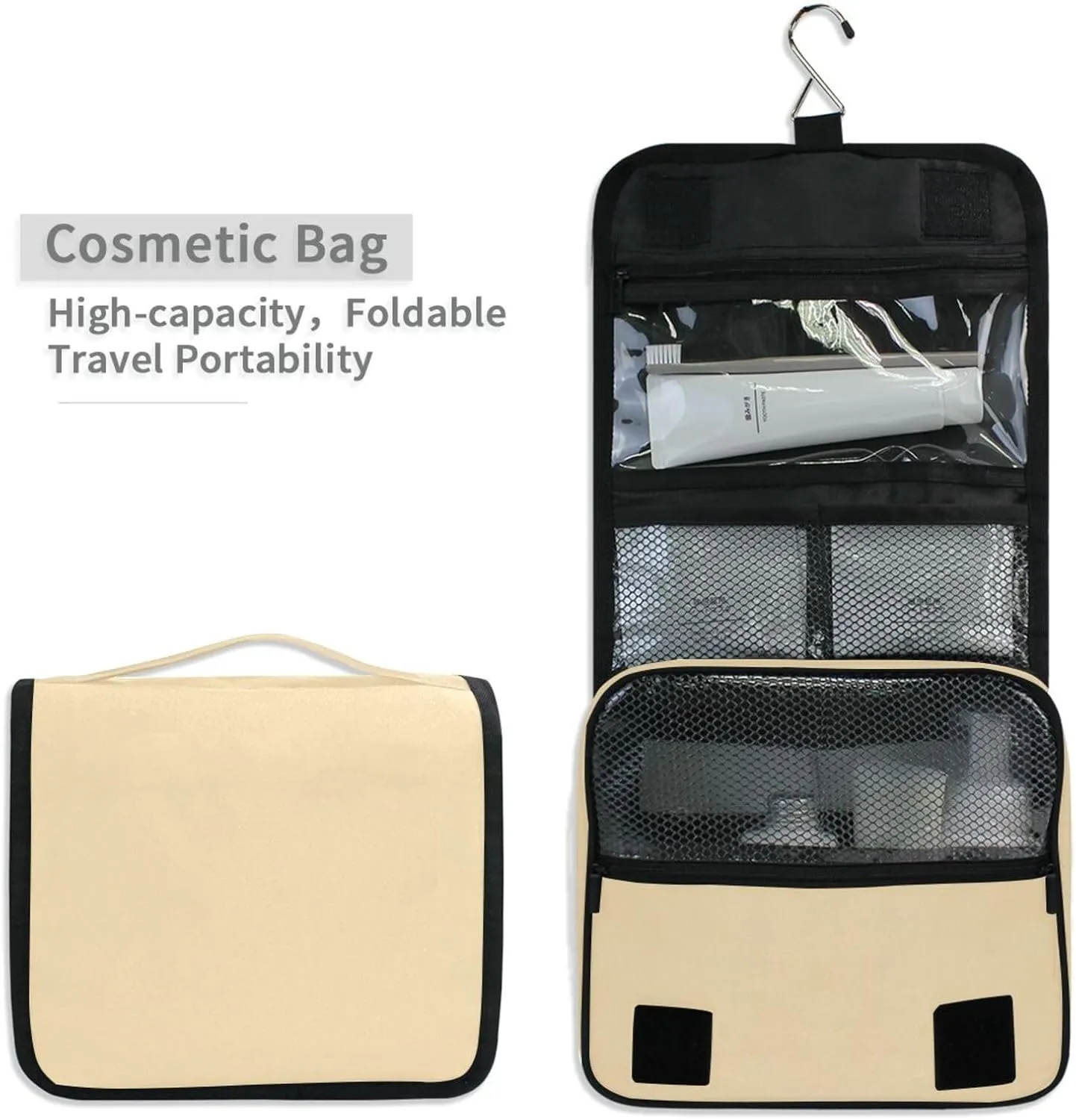 ODAWA Moccasin Toiletries Bag Toiletry Hanging Bag Portable Travel Toiletry Organizer Bag