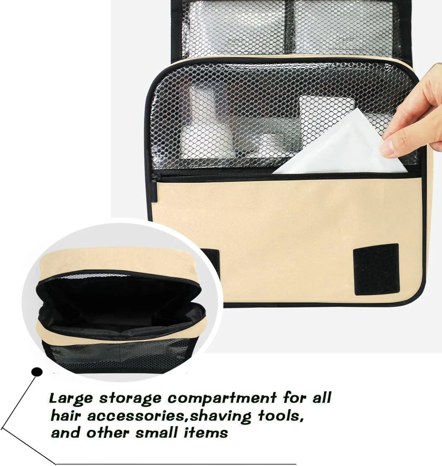 ODAWA Moccasin Toiletries Bag Toiletry Hanging Bag Portable Travel Toiletry Organizer Bag