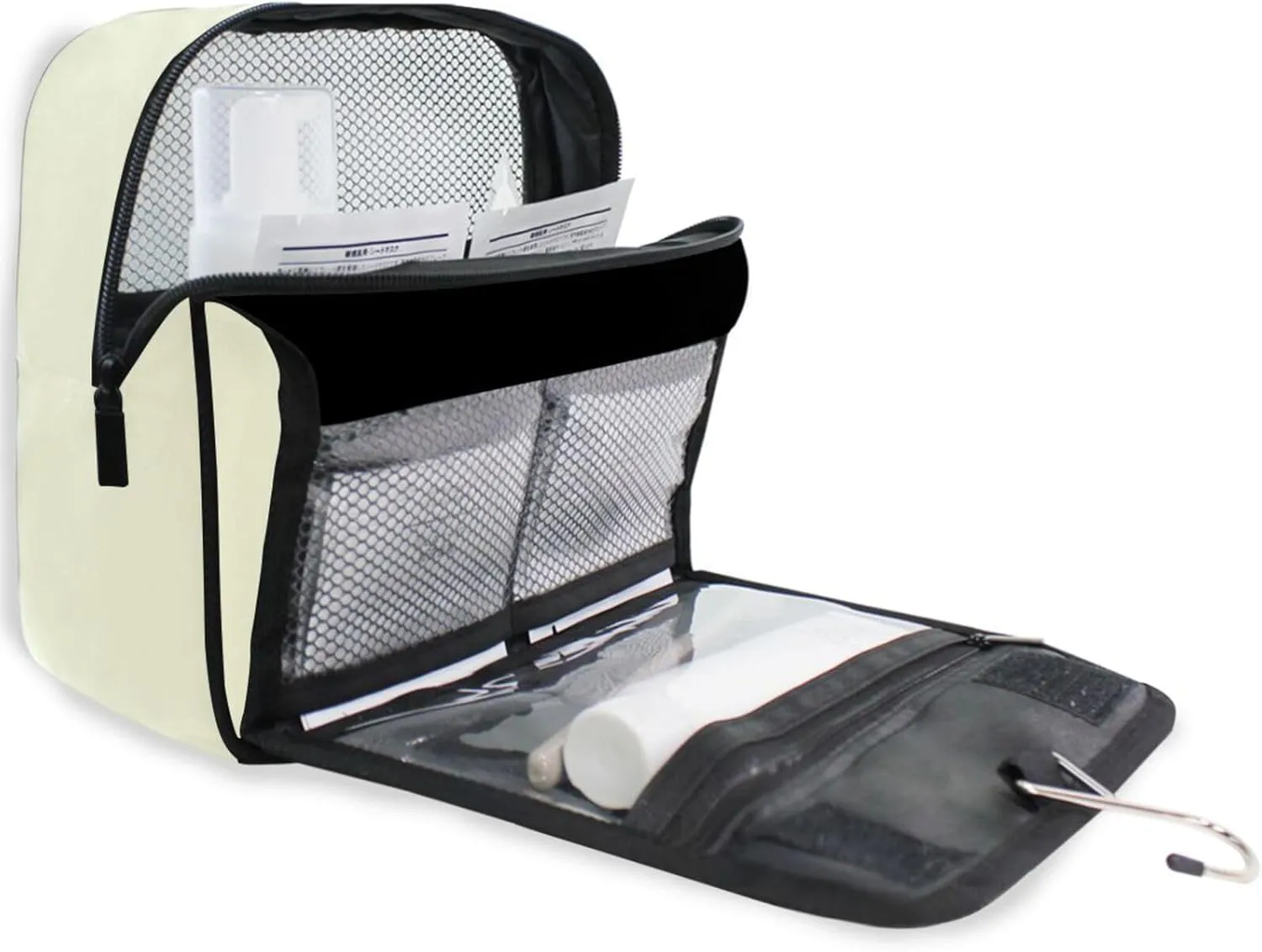 ODAWA Toiletry Bag Light Yellow Hanging Travel Makeup Organizer Spacious Toiletry Bag for Women and Men