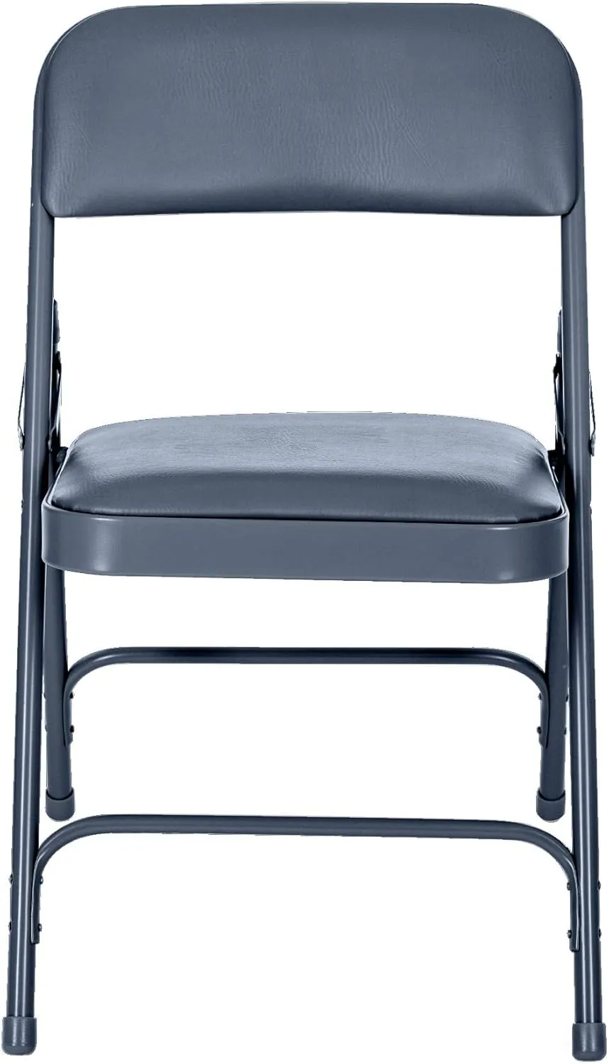 OEF Furnishings (4 Pack) Premium Vinyl Padded Folding Chair, Blue - Perfect for Home, Office, or Event Seating