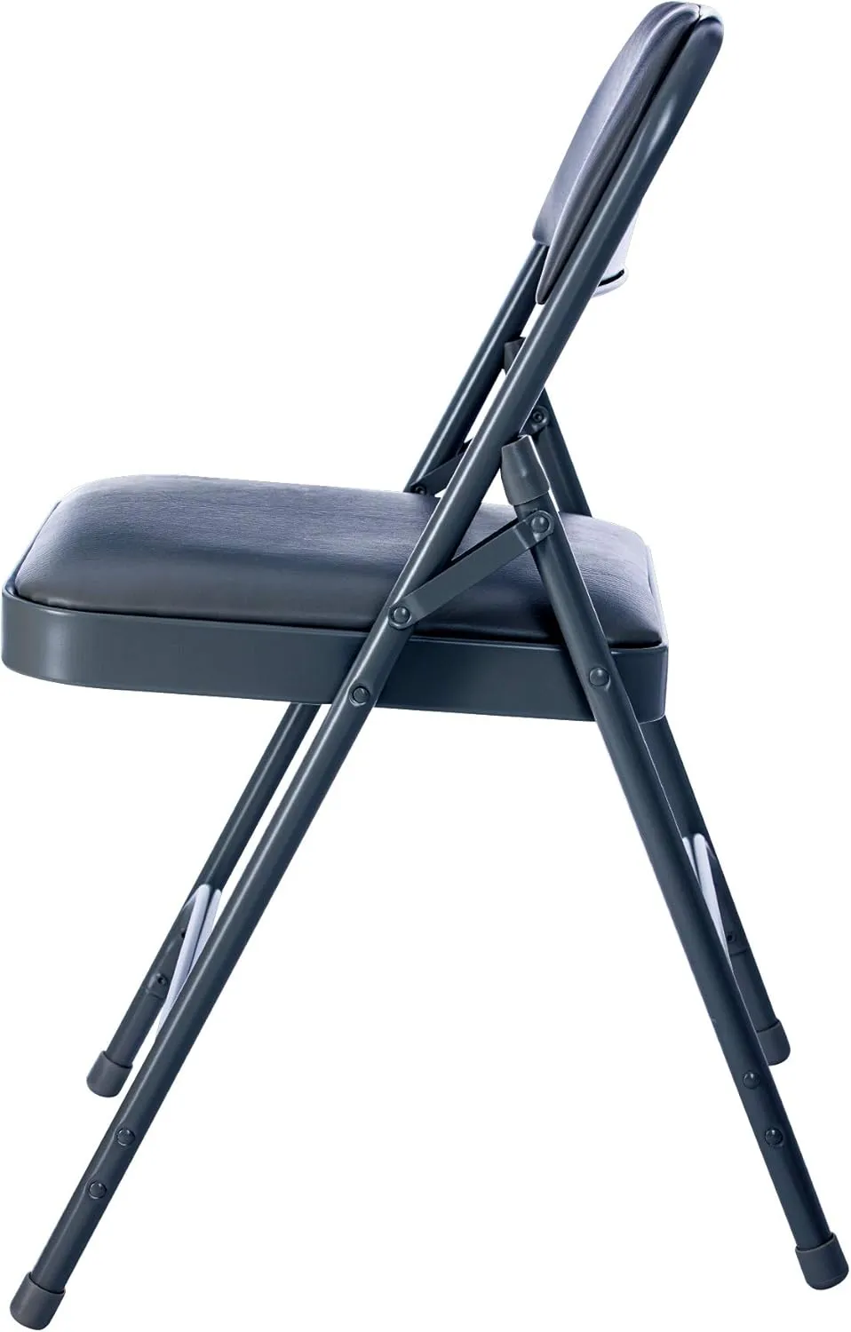 OEF Furnishings (4 Pack) Premium Vinyl Padded Folding Chair, Blue - Perfect for Home, Office, or Event Seating