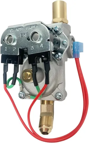 OEM 93844 RV Water Heater Part Solenoid Gas Valve for Atwood/Dometic 10 Gallon RV Water Heaters, 93870 White Rodger Valve with 45°Elbow 3/8" & Orifice Holder and Orifice - Main Burner/10 Gallon