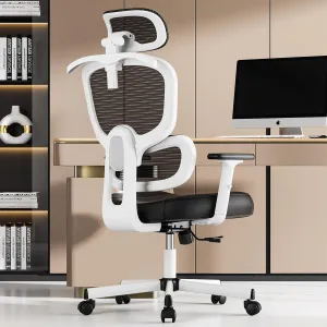 Office Chair, Ergonomic Desk Chair, High Back Desk Chair, Big and Tall Reclining Comfy Home Office Chair with Lumbar Support Breathable Mesh Computer Chair Adjustable Armrests