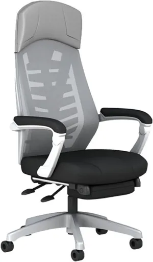 Office Chair Ergonomic Desk Chair, Swivel Chair PC Chair with Headrest and Arms, Height Adjustable, Comfortable Executive Chair with Footrest Home Office Desk Chairs(B)