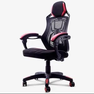 Office Desk Chair Gameing Chair Ergonomic, Game Competition E-Sports Chair Home Computer Chair Rotatable Slidable Red Black (Breathable Mesh)