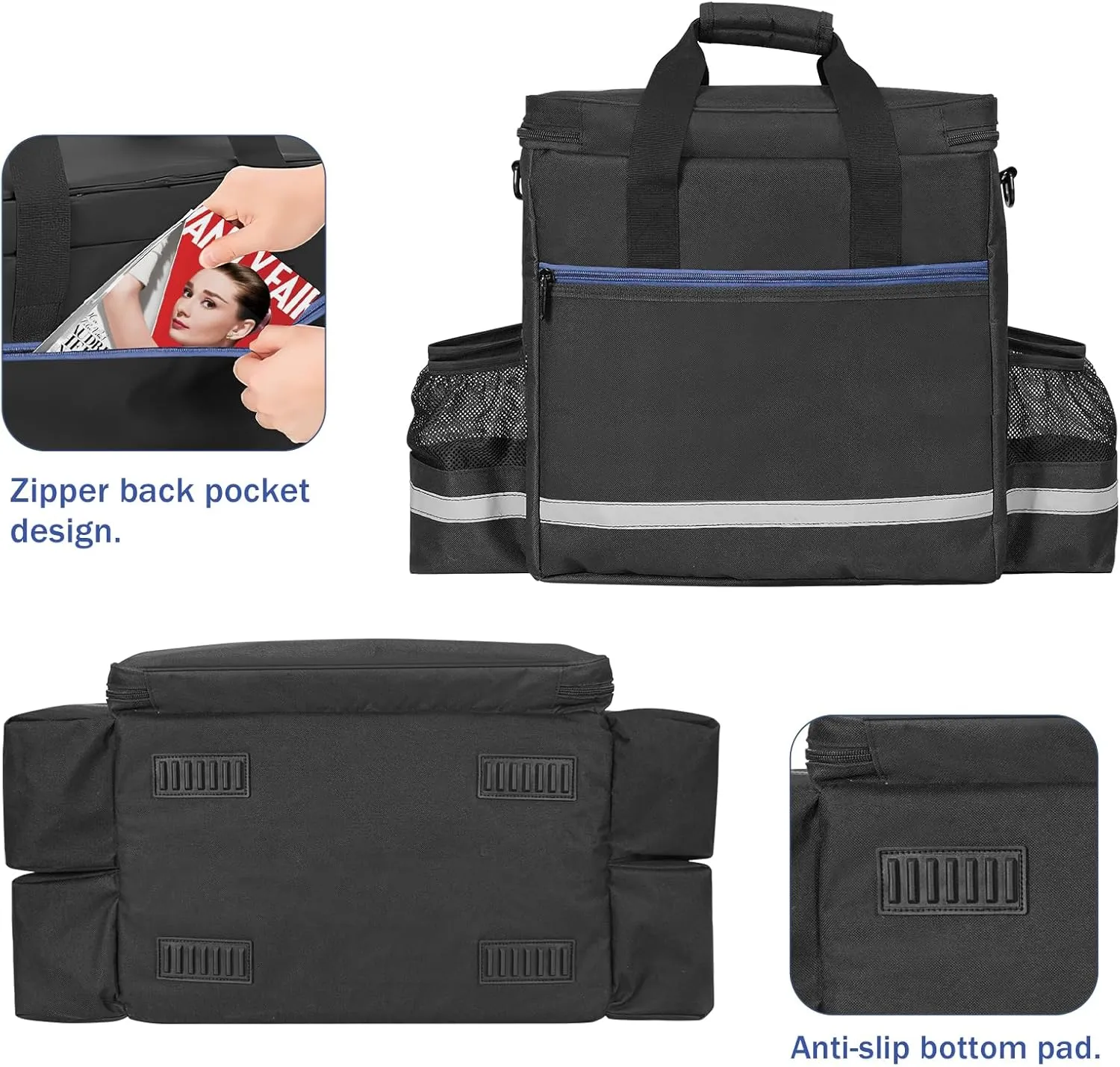 ORKELS Propane Heater Carry Bag Compatible with Mr. Heater MH18B & Big Buddy, Portable Heater Carrying Case with Multiple Pockets and Anti-slip Bottom for Camping, RV Travel, Ice Fishing, Bag Only