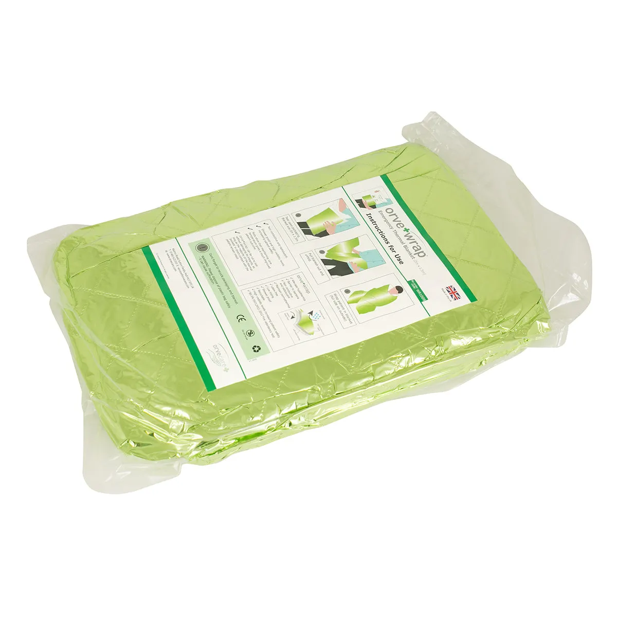 Orve   Wrap Thermal Warming Blanket - Green - 1.5m x 2m