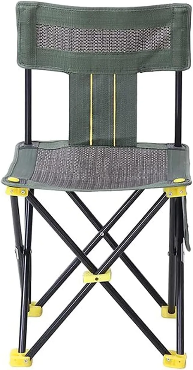 Outdoor Camp Chairs, Breathable Outdoor Mesh Chair Portable Beach Fishing Chair Folding Chair Stool with Side Pocket Portable Storage Lawn Chairs Adults(33 * 33cm)