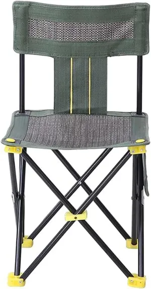 Outdoor Camp Chairs, Breathable Outdoor Mesh Chair Portable Beach Fishing Chair Folding Chair Stool with Side Pocket Portable Storage Lawn Chairs Adults(33 * 33cm)