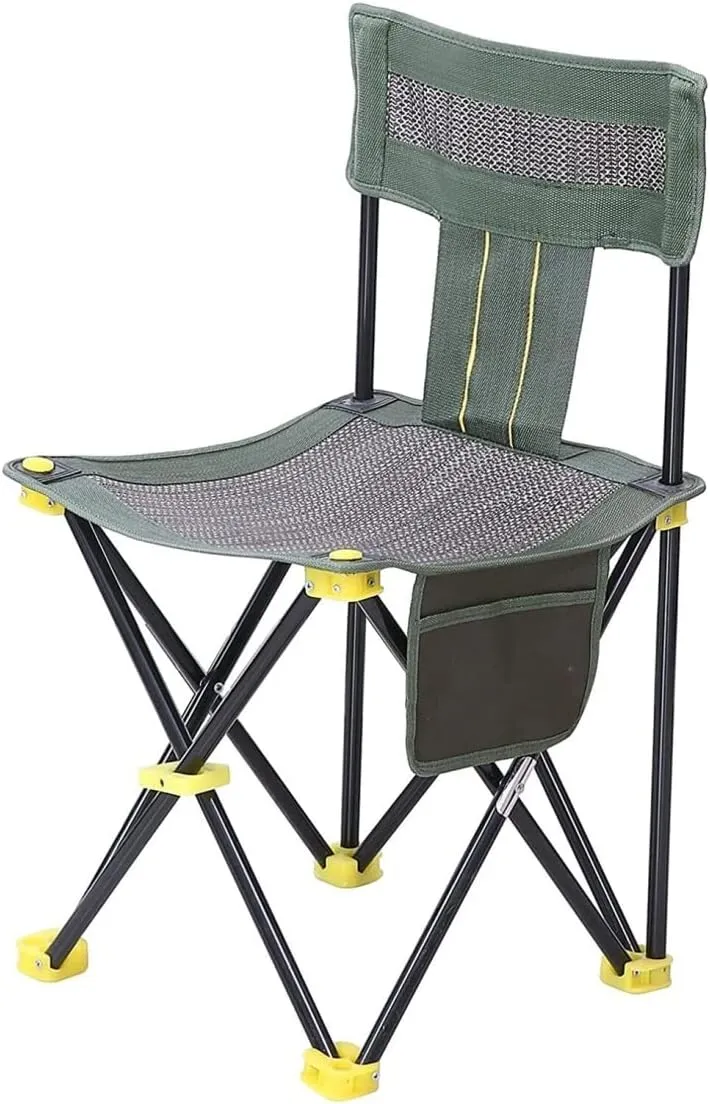 Outdoor Chair Folding Camping Chair Breathable Outdoor Mesh Chair Portable Beach Fishing Chair Folding Chair Stool With Side Pocket Portable Storage Camping Chair Foldable Chair ( Size : 38*38cm )