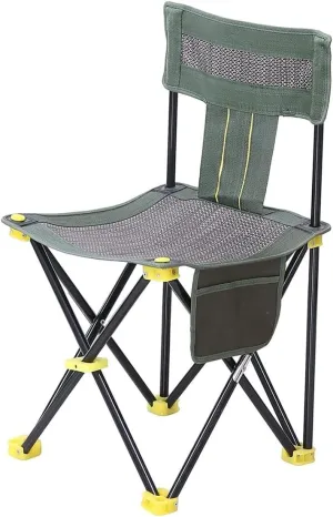 Outdoor Chair Folding Camping Chair Breathable Outdoor Mesh Chair Portable Beach Fishing Chair Folding Chair Stool With Side Pocket Portable Storage Camping Chair Foldable Chair ( Size : 38*38cm )