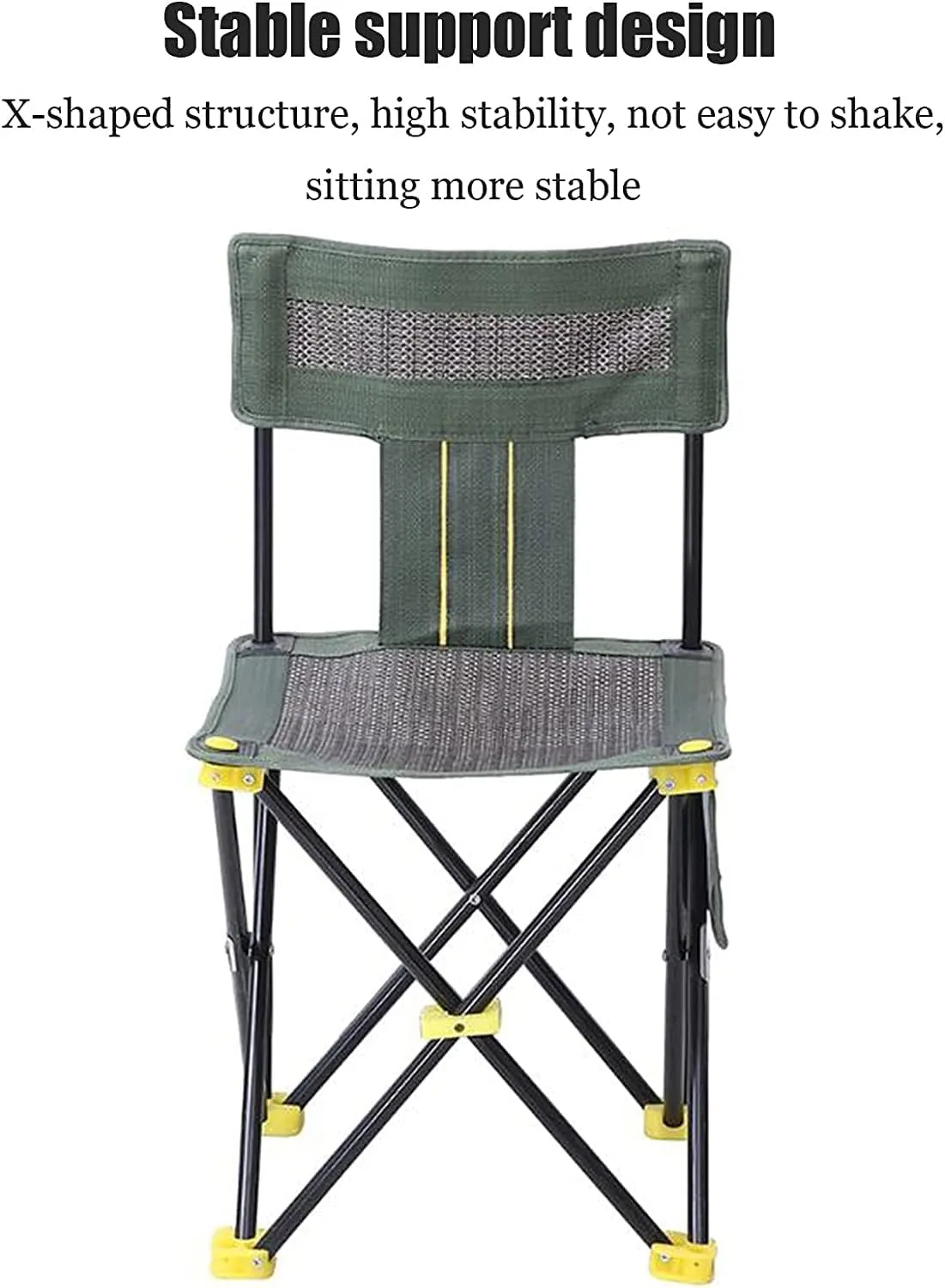 Outdoor Chair Folding Camping Chair Breathable Outdoor Mesh Chair Portable Beach Fishing Chair Folding Chair Stool With Side Pocket Portable Storage Camping Chair Foldable Chair ( Size : 38*38cm )