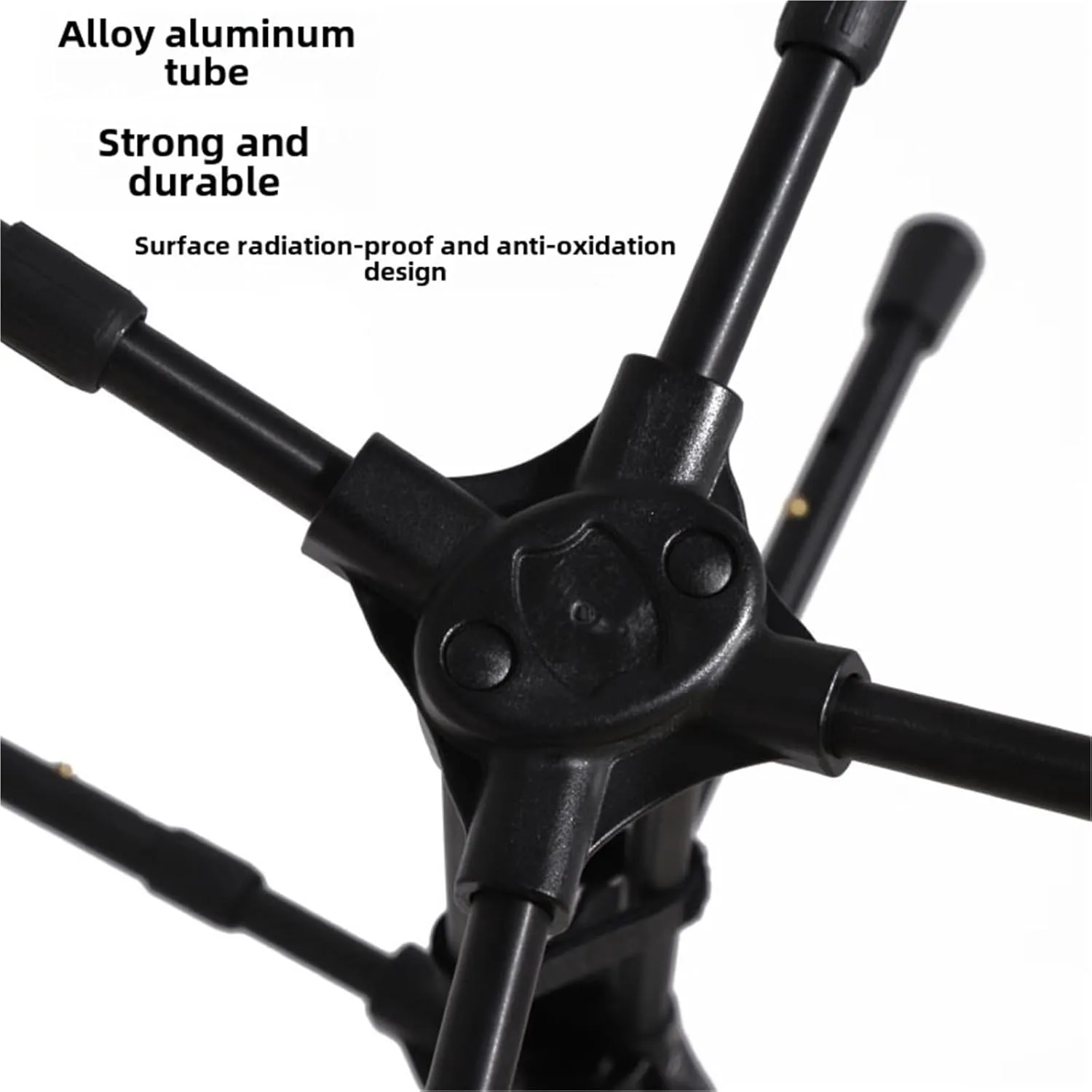Outdoor Folding Chair Alloy Ultra-Light Portable Fishing Director Chair Beach Chair Camping High Back Chair(Black)