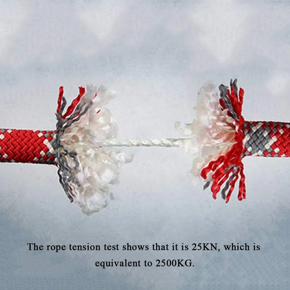Outdoor Nylon Rope Wear-Resistant Quick-Dropping Static Rope High-Strength Pulling Force is Not Easy to Fluff (9/10.5mm)(Size:10.5mm 10M)