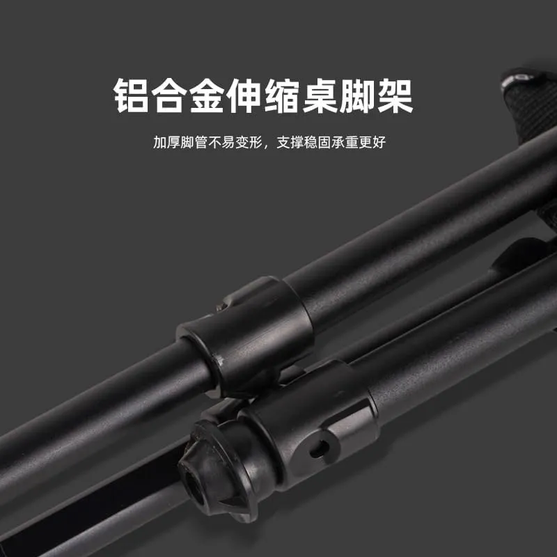 Outdoor Telescopic Folding Tripod Stool Alloy Bracket Portable Maza Fishing Stool Camping Tripod Chair Black