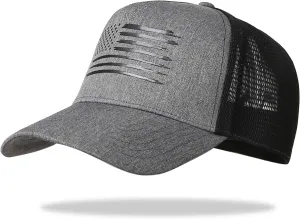 Oversized XXL American Flag Baseball Cap for Men & Women - Big Head Adjustable Snapback Hat - Patriotic Mesh Trucker Hat