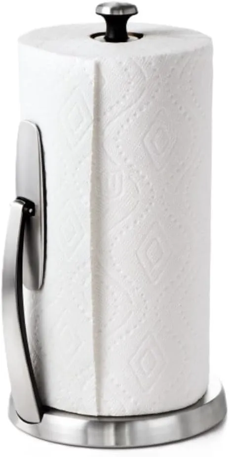 OXO Good Grips SimplyTear Paper Towel Holder - Stainless Steel (Silver & Black)