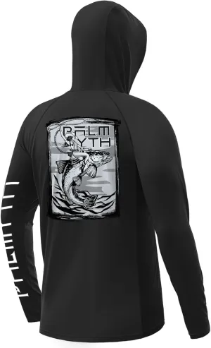 Palmyth Fishing Shirts for Men Long Sleeve UPF 50  Sun Protection Fishing Hoodie with UV Vented Neck Gaiter