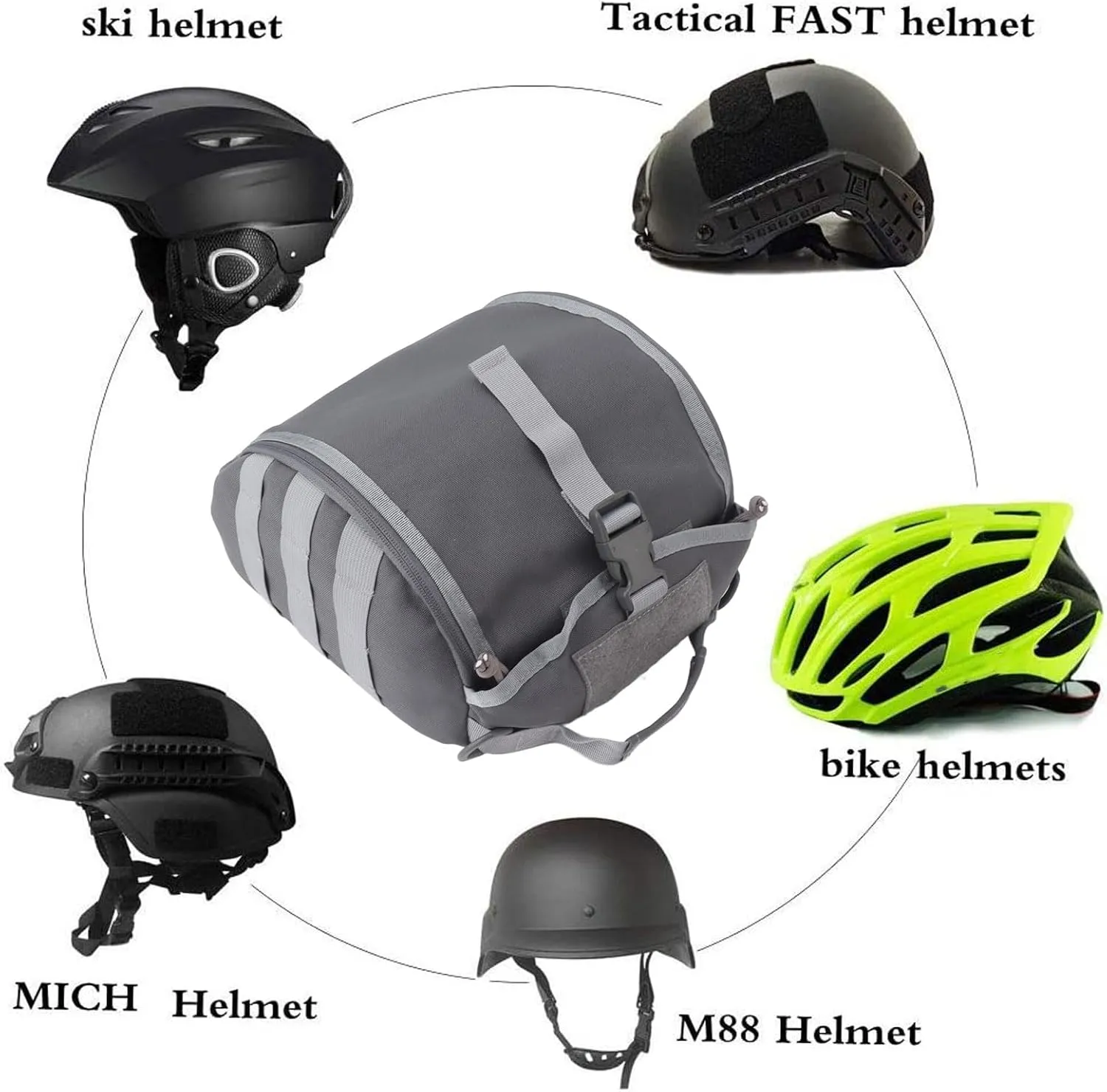 PerGar Outdoor Helmet Bag, Camping Helmet Bag, Canvas Scratch Prevention Helmet Storage Bag for Hard Hats Helmet, Nylon Waterproof Motorcycle Bike Bicycle Helmet Bag for Camping Hiking