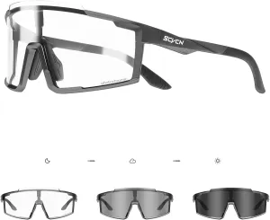 Photochromic Cycling Glasses Sports Sunglasses for Men Women Mountain MTB Glasses UV Protection Driving Running S121