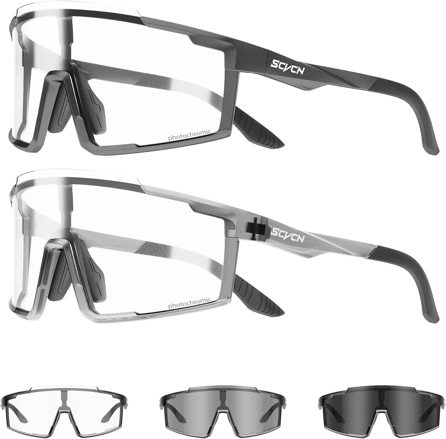 Photochromic Cycling Glasses Sports Sunglasses for Men Women Mountain MTB Glasses UV Protection Driving Running S121