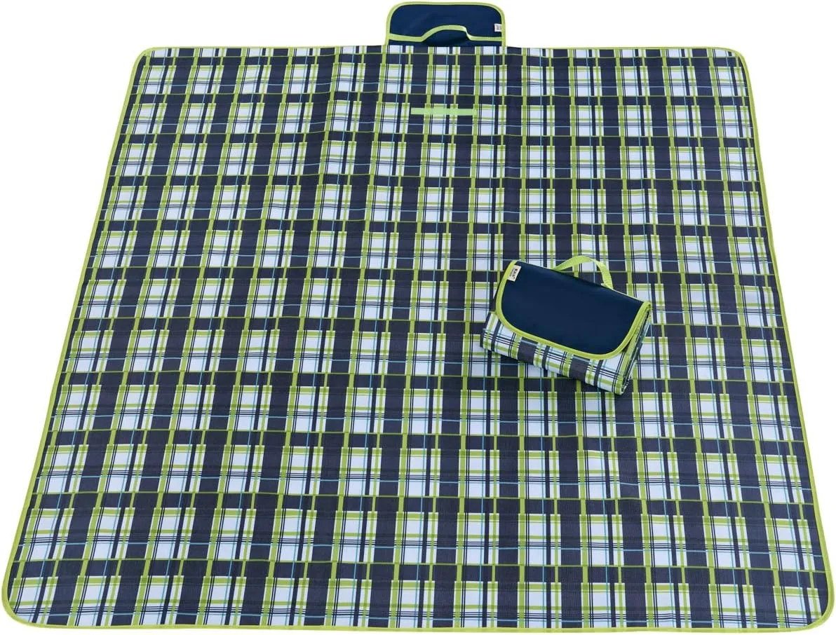 Picnic Blanket Beach Mat Extra Large Sandproof Waterproof Camping Blanket Portable Travel Blanket Play Mat for Outdoor Indoor Family Women Men Kids Beach BBQ Park Grass, 79"x57"