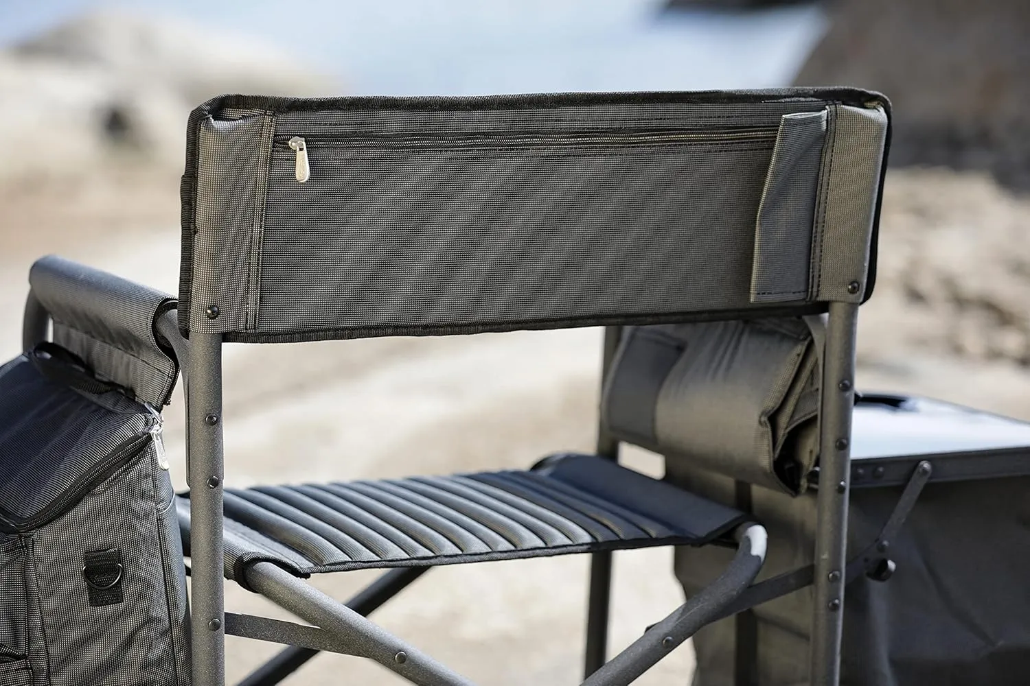 PICNIC TIME Fusion Camping Chair with Side Table and Soft Cooler, Beach Chair for Adults, Lawn Chair