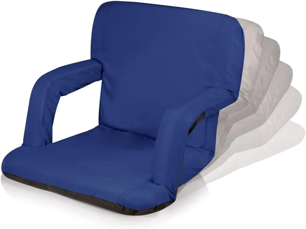 PICNIC TIME NHL Ventura Reclining Stadium Seat with Back Support - Bleacher Seat - Beach Floor Chair