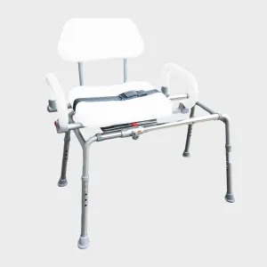 Platinum Health Carousel Sliding Shower Chair Transfer Bench with Swivel Seat (White)