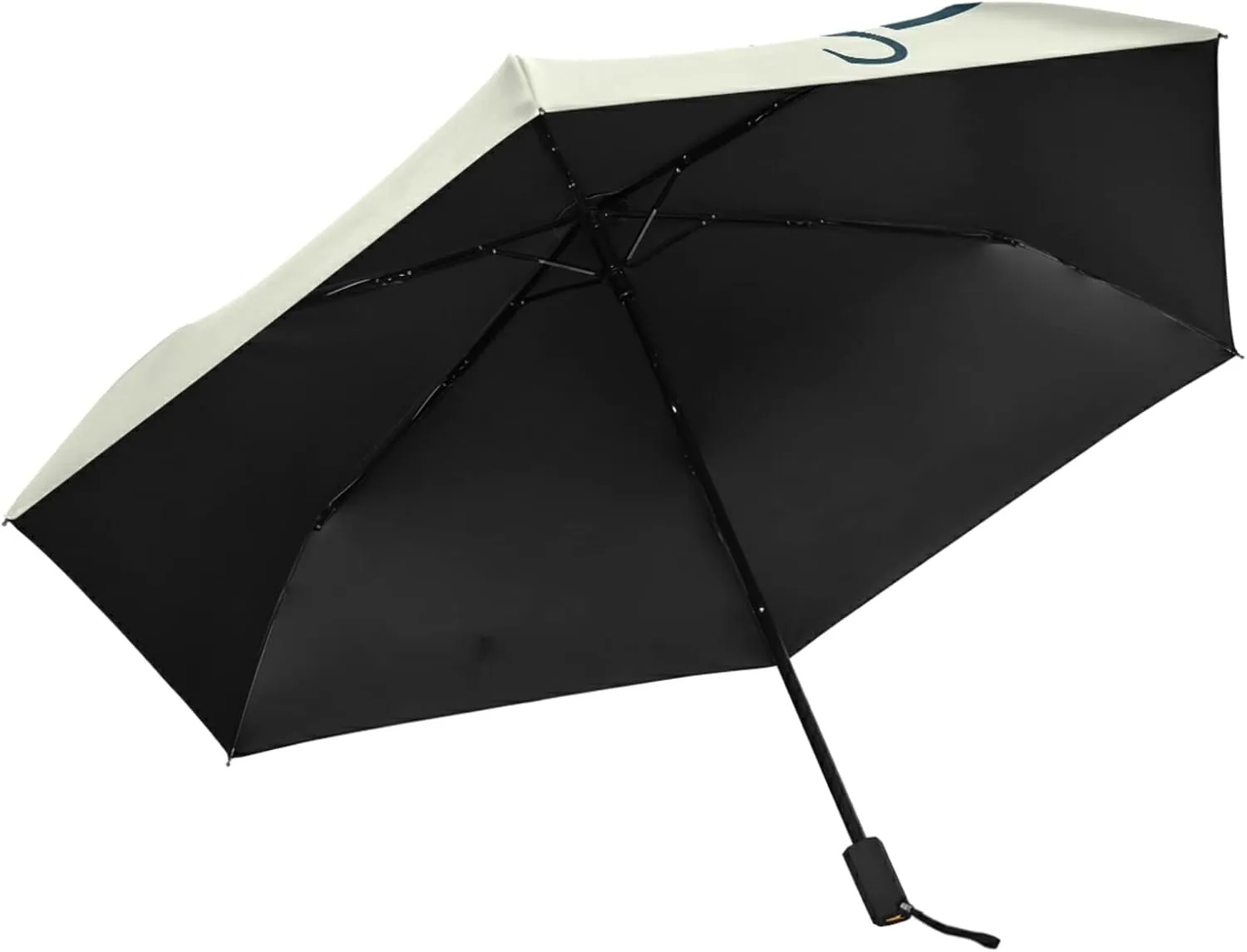 Poeticcity Folding Umbrella, Anti-UV 3 Folds Lightweight Parasol, Compact Windproof Strong Umbrellas for Car Travel Sun & Rain